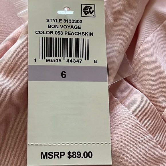 1 State High waisted pants‎ Bon Voyage color: peach skin Sz 6 wide legs new - Picture 9 of 11